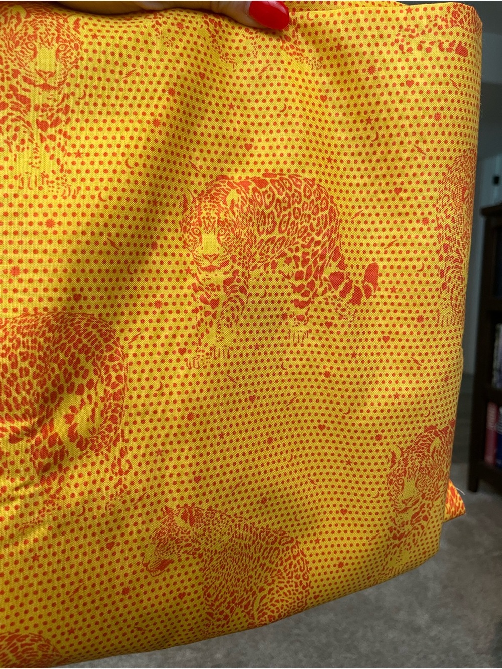 Lil Jaguars fabric in Papaya from Daydreamer by Tula Pink 3 yds - Picture 2 of 4